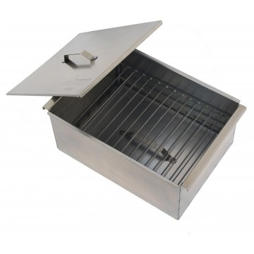 Коптильня двухъярусная с поддоном для сбора жира (380х280х170) сталь 1,5 мм