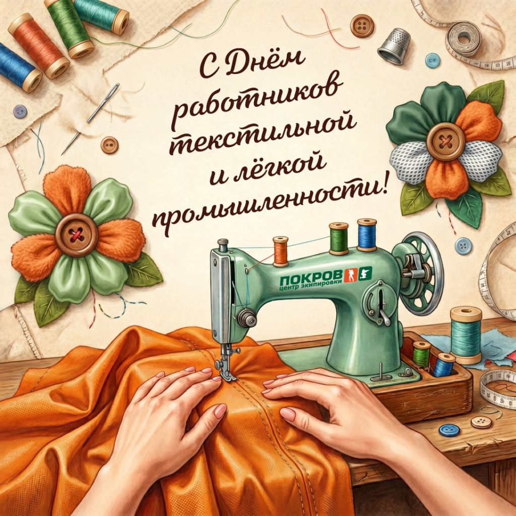 С Днём работников текстильной и лёгкой промышленности!