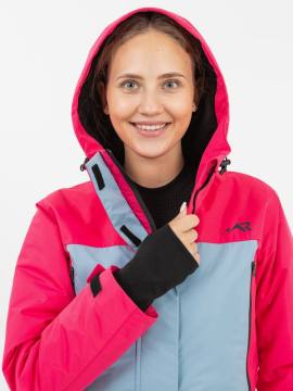 Комбинезон утепленный женский "Кухта" (ярко-розовый/бирюзовый)