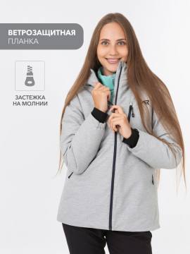 Куртка демисезонная женская "Ирма Н" (серый меланж 10 000)