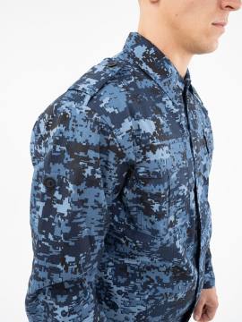 Костюм летний "Мангуст" (рип-стоп смесовый, синяя "цифра")