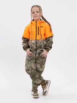Комбинезон летний детский "Тайга-Д" (пиксель/оранжевый)