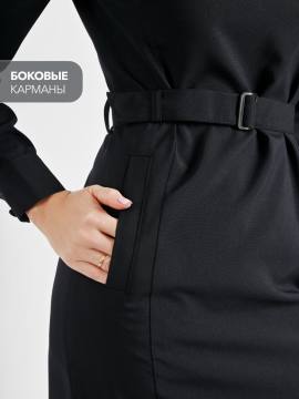 Платье Полиции с длинным рукавом (темно-синий)