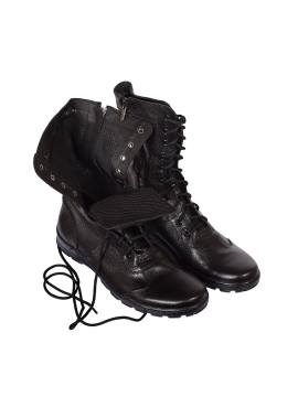 Ботинки летние BIZON "Утка" У-12 (кожа перфорированная) (черный) (36-46)