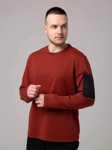 Лонгслив мужской STROBBS (терракотовый) Е2504-7