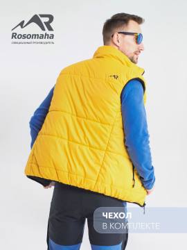 Жилет двухсторонний "Архыз" (черный/горчица) 