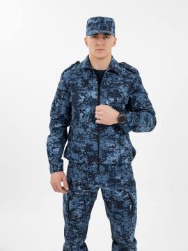 Куртка летняя "Бастион" (рип-стоп смесовый, синяя "цифра")