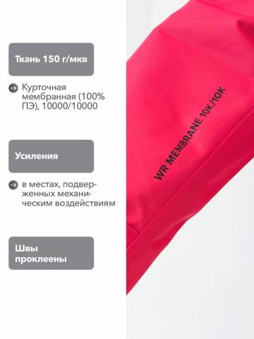 Куртка ветрозащитная женская "Хета" (ярко-розовый)