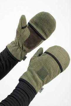 Перчатки-варежки флисовые "Тундра" Н (оливковый)