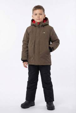 Костюм утепленный детский "Енот" Н (оливковый/черный)