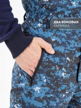 Полукомбинезон зимний "Норд К" (дюспо, синяя "цифра")