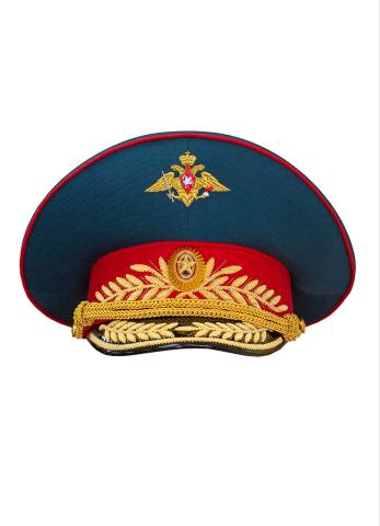 Фуражка генеральская МО парадная (морская волна, тулья 8,5 см.) 