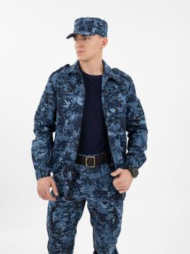 Куртка летняя "Бастион" (рип-стоп смесовый, синяя "цифра")