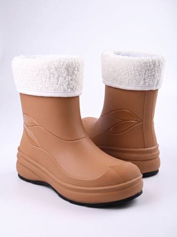 Сапоги резиновые женские EJ18-5 (коричневый)