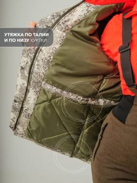 Куртка утепленная женская "Зима" (светлый камуфляж 2293)