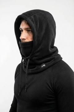 Балаклава-капор флисовая (черный)