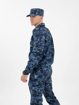 Куртка летняя "Бастион" (рип-стоп смесовый, синяя "цифра")