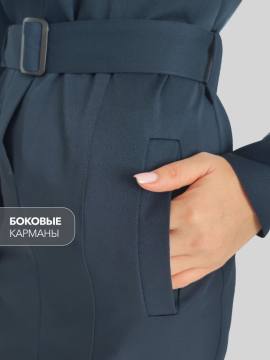 Платье с длинным рукавом для сотрудников ФСИН (серо-синий)