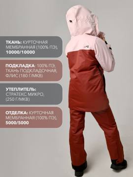 Куртка-парка утепленная женская "Ангара" (розовый/темный терракот)