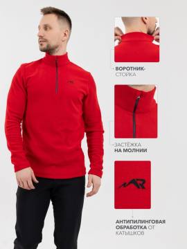 Куртка-анорак флисовая (красный)