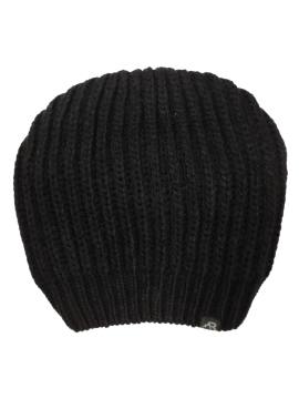 Шапка вязанная Rosomaha унисекс (черный) с полоской флиса
