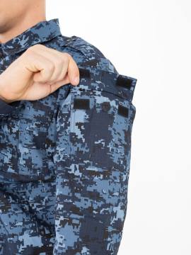 Костюм летний "Мангуст" (рип-стоп смесовый, синяя "цифра")