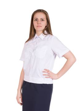 Рубашка форменная женская с коротким рукавом (белый)