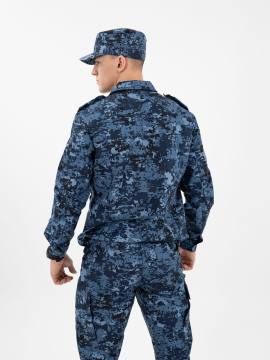 Куртка летняя "Бастион" (рип-стоп смесовый, синяя "цифра")