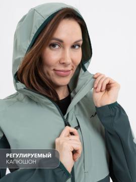 Куртка летняя женская Softshell "Лена" (светлая бирюза/темная бирюза)
