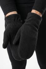 Варежки "Зима" (на флисовом подкладе, черный)