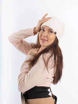 Шапка флисовая "Тундра" (молочный)