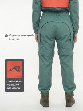 Комбинезон противоэнцефалитный женский "Кемчуг" (коралловый/серо-зеленый)