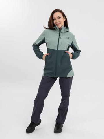 Куртка летняя женская Softshell "Лена" (светлая бирюза/темная бирюза)