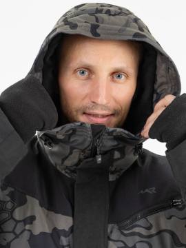 Комбинезон утепленный "Аркуда" (зеленый камуфляж/черный)