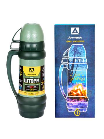 Термос АРКТИКА 109-1000М-GN с ручкой (зеленый)
