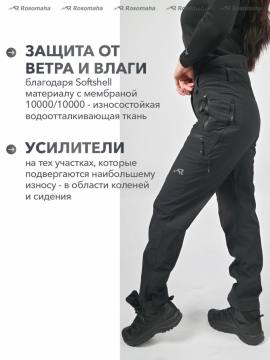 Брюки женские Softshell "Истра" (черный)