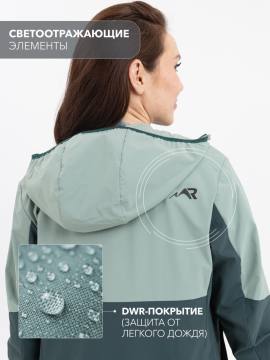 Куртка летняя женская Softshell "Лена" (светлая бирюза/темная бирюза)