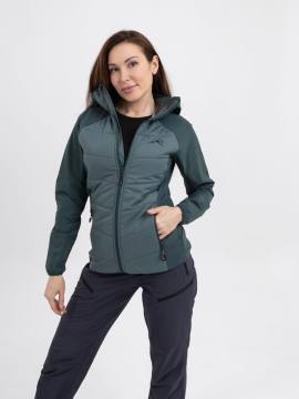 Куртка женская комбинированная Softshell "Кама" (темная бирюза)