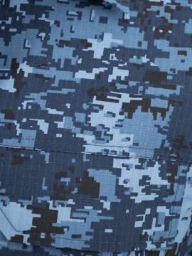 Брюки летние "Бастион" (рип-стоп смесовый, синяя "цифра")