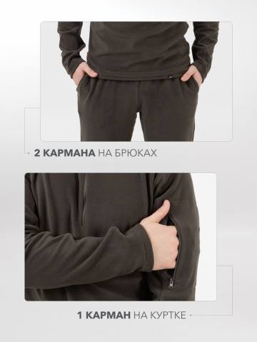 Костюм флисовый (флис, оливковый)