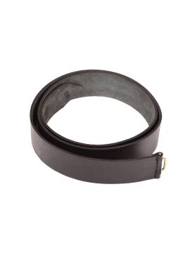 Ремень солдатский натуральная кожа без пряжки (черный)