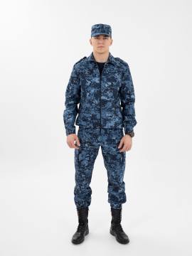 Куртка летняя "Бастион" (рип-стоп смесовый, синяя "цифра")