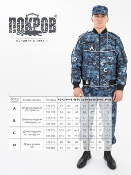 Куртка демисезонная "Пилот" (дюспо, синяя "цифра")