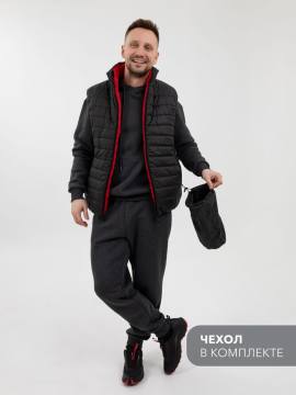 Жилет двухсторонний "Архыз" (черный/красный) 