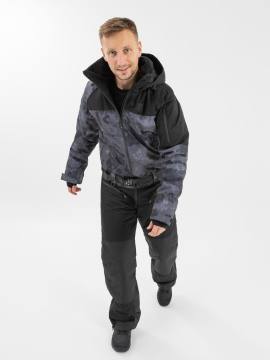 Комбинезон утепленный "Енисей" проклеен. (камуфляж/черный)