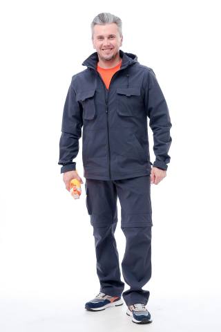 Костюм летний Softshell "Путешественник" (серо-синий)