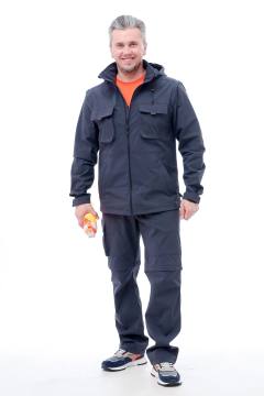 Костюм летний Softshell "Путешественник" (серо-синий)