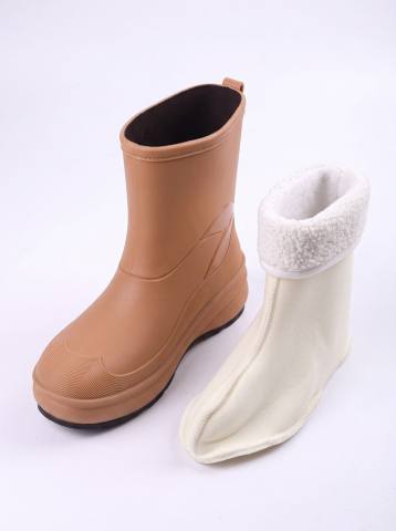 Сапоги резиновые женские EJ18-5 (коричневый)