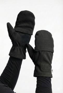 Перчатки-варежки флисовые "Тундра" (черный)