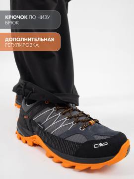 Брюки летние треккинговые Softshell "Трек-Н" (терракот/черный)